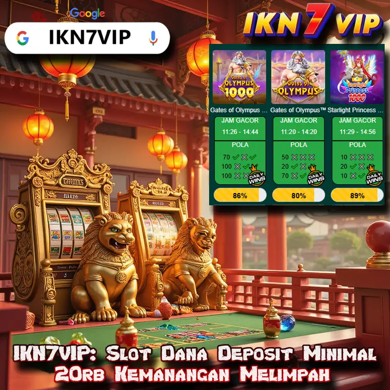 IKN7VIP: Slot Dana Deposit Minimal 20rb Kemenangan Melimpah